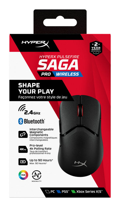 EAN 0198415001658 - HyperX Pulsefire Saga Pro Wireless Gaming Mouse ratón Juego Ambidextro RF Wireless + Bluetooth + USB Type imagen 1