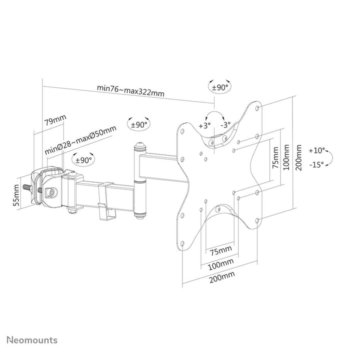 EAN 8717371449025 - Neomounts FL40-450BL12 soporte para TV 106,7 cm (42") Negro imagen 13