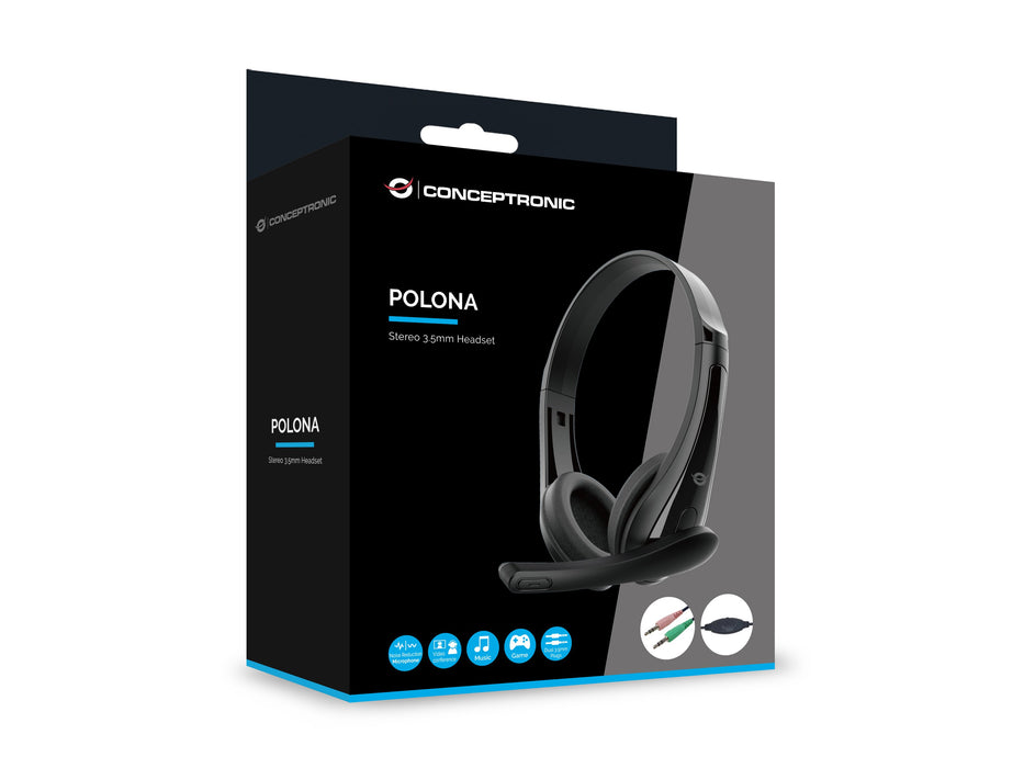 EAN 4015867243114 - Conceptronic POLONA06B3T auricular y casco Auriculares Alámbrico Diadema Llamadas/Música Negro imagen 7