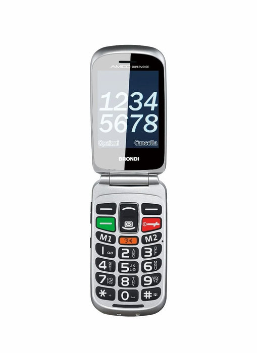 EAN 8015908770902 - Brondi Amico Supervoice 7,11 cm (2.8") Negro Teléfono para personas mayores imagen 5