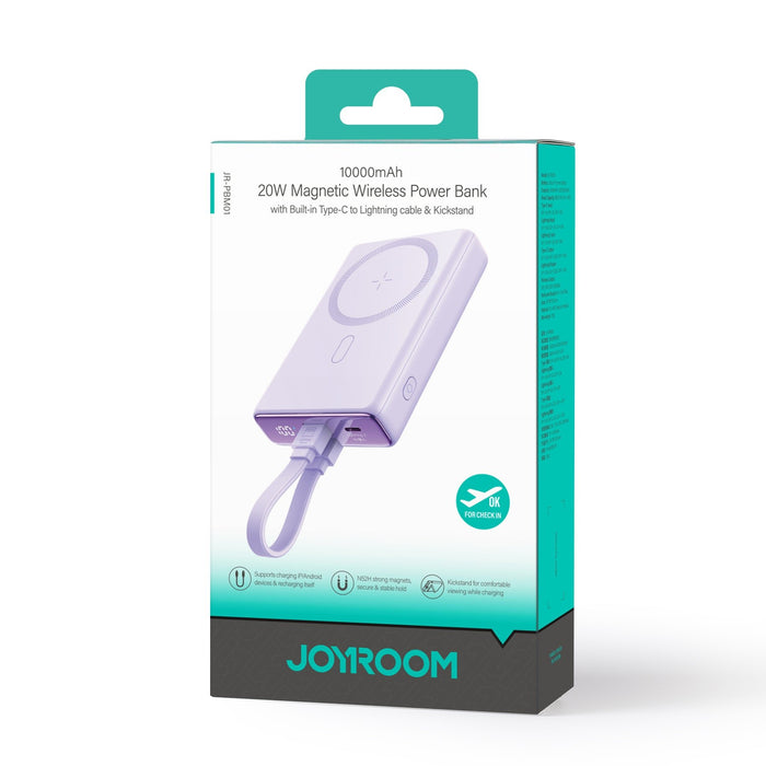 EAN 6941237112552 - JOYROOM JR-PBM01 Polímero de litio 10000 mAh Cargador inalámbrico Púrpura imagen 2