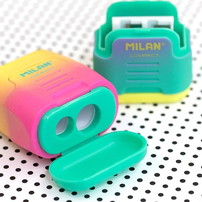 EAN 8411574084235 - Milan 20166224SN sacapuntas Sacapuntas manual Verde, Rosa, Violeta, Amarillo imagen 5