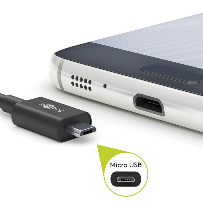 EAN 4040849386602 - Goobay 38660 cable USB USB 2.0 2 m USB A Micro-USB B Negro imagen 6