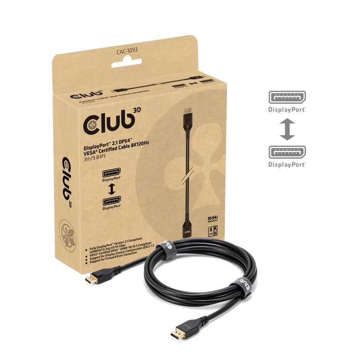 EAN 8719214473259 - CLUB3D CAC-1093 cable DisplayPort 3 m Negro imagen 2
