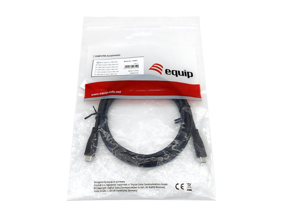 EAN 4015867243831 - Equip 128833 cable USB USB 2.0 0,5 m USB C Negro imagen 3