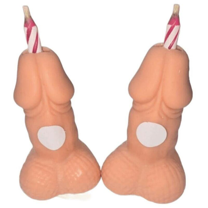 Diablo Picante - Penes Tono Claro Velas Números Cumpleaños 2 Unidades