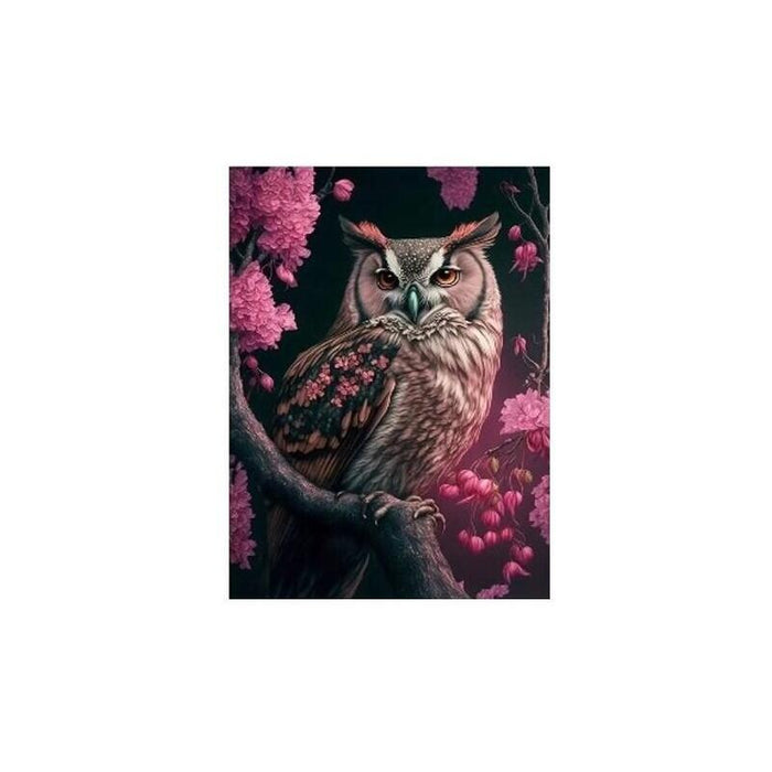 Diamentowa Mozaika - Sowa W Rózach