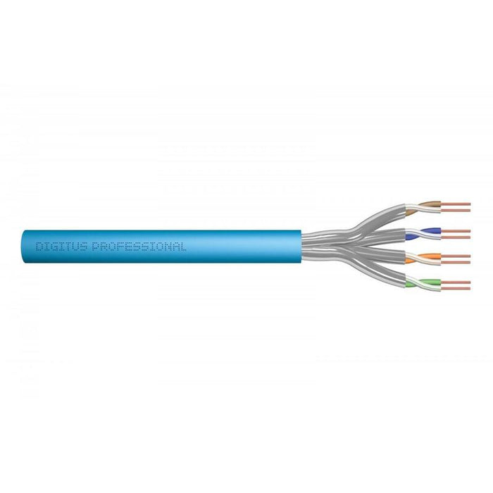 Digitus Cable De Red Cat.6a S/Ftp Solid Wire Awg 23/1 Lsoh 100m Blue Foiled