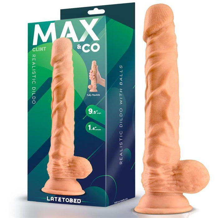 Dildo Clint  Realista Con Testículos Natural 9.8