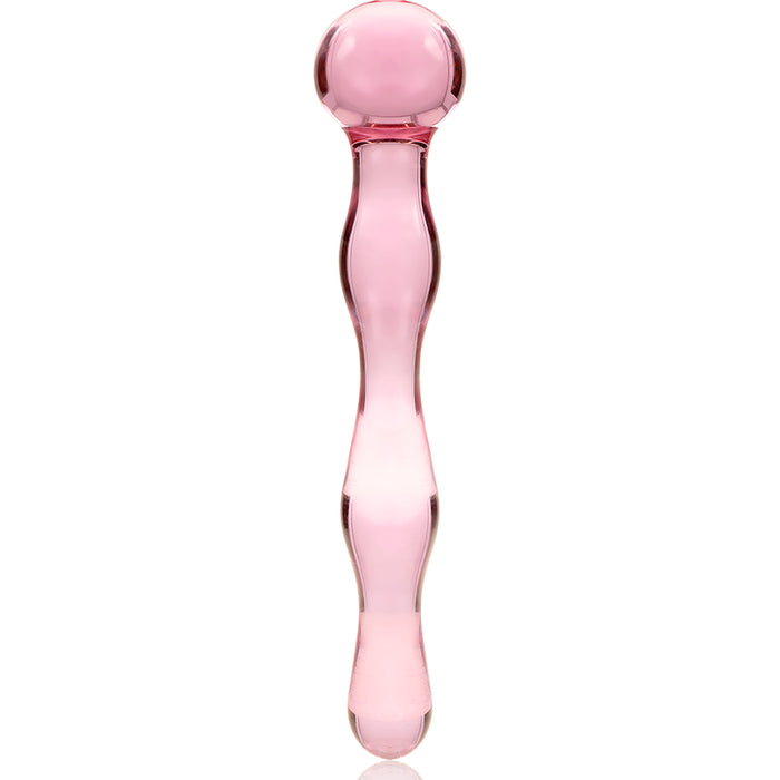 Dildo Cristal Nebula Series By Ibiza - Modelo 13  Borosilicato 18 X 3.5 Cm Rosa