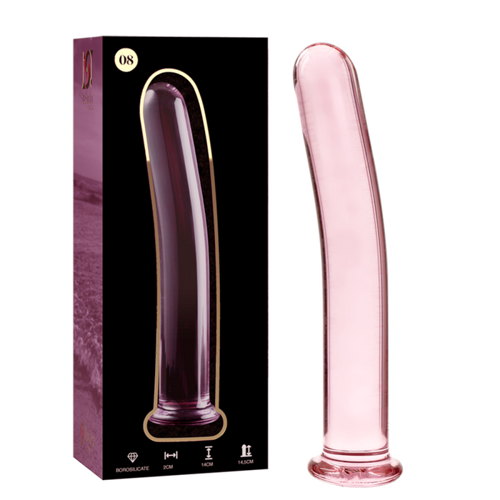 Dildo Cristal Nebula Series By Ibiza - Modelo 8  Borosilicato 14.5 X 2 Cm Rosa