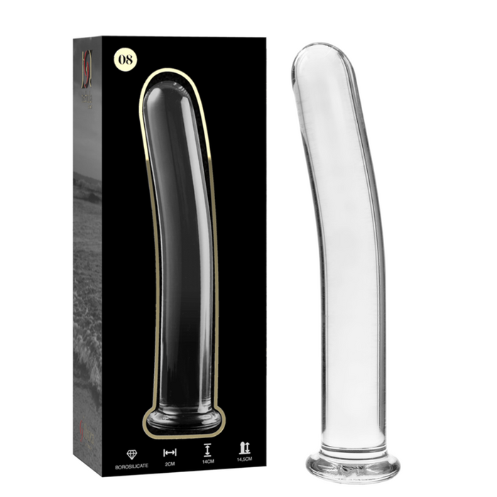 Dildo Cristal Nebula Series By Ibiza - Modelo 8  Borosilicato 14.5 X 2 Cm Transparente
