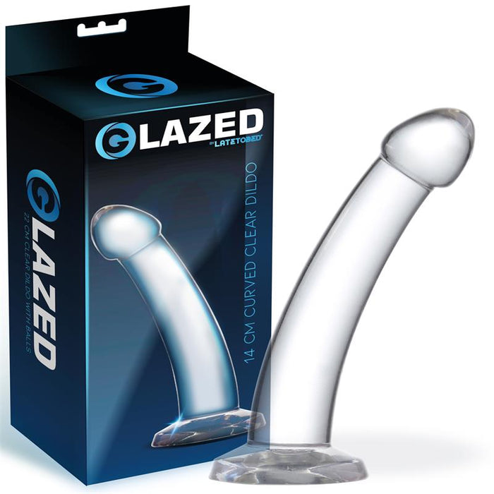 Dildo Curvado Material Cristalino 14 Cm
