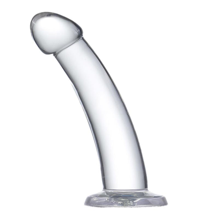 Dildo Curvado Material Cristalino 14 Cm