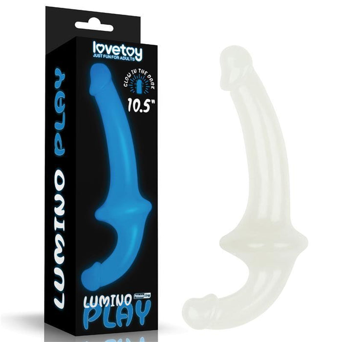 Dildo Doble Lumino Play Luz Azul 10.5