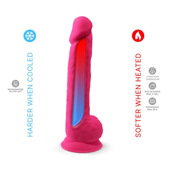 Silexd - Modelo 1 Pene Realistico Silicona Premium Silexpan Fucsia 38 Cm