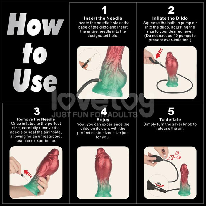 Dildo Inflable Silicona Dual Density 8
