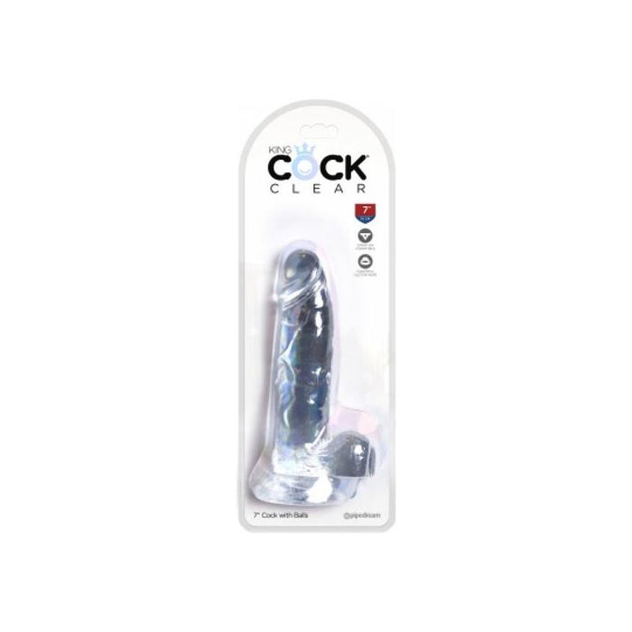 Dildo Realista Con Testiculos 7 Transparente