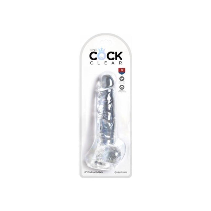 Dildo Realista Con Testiculos 8 Transparente