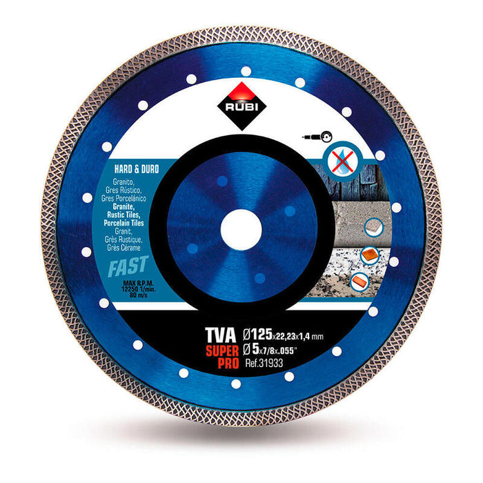 Disco De Diamante Tva Ø125mm Superpro R31933 Rubi