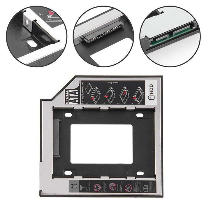 Soporte Carcasa Caddy Cd Dvd Para Disco Duro 2.5 2Nd Sata 12.7Mm Universal