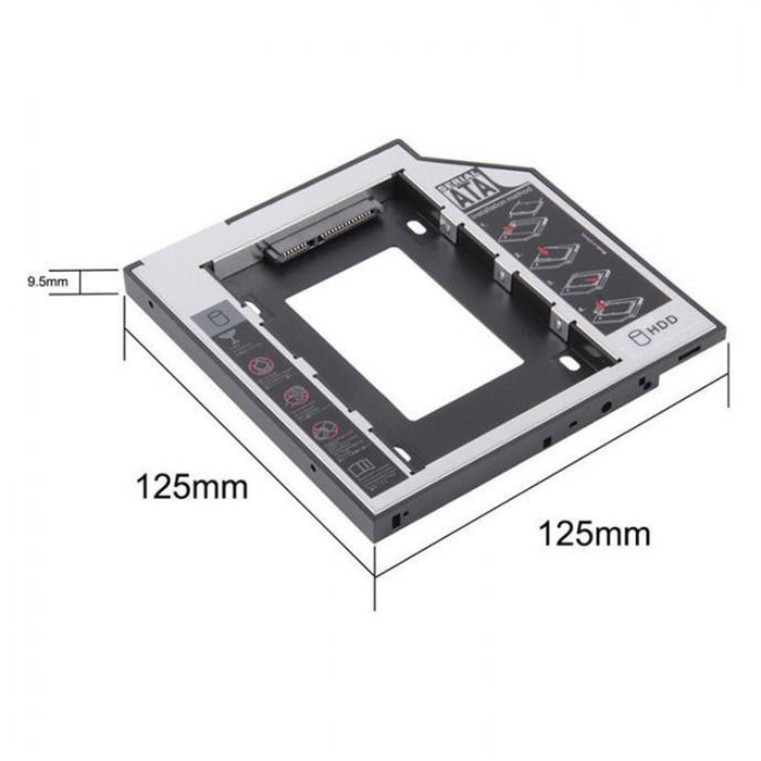 Soporte Carcasa Caddy Cd Dvd Para Disco Duro 2.5 2Nd Sata 9.5Mm Universal