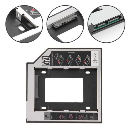 Soporte Carcasa Caddy Cd Dvd Para Disco Duro 2.5 2Nd Sata 9.5Mm Universal