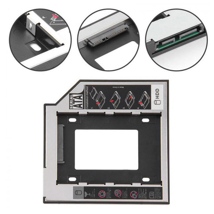 Soporte Carcasa Caddy Cd Dvd Para Disco Duro 2.5 2Nd Sata 9.5Mm Universal