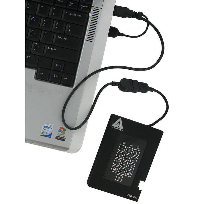 Disco Externo Hdd Apricorn 2,5 500gb Aegis Fortr. Padlock,256-Bit Aes-Xts,Usb3.0