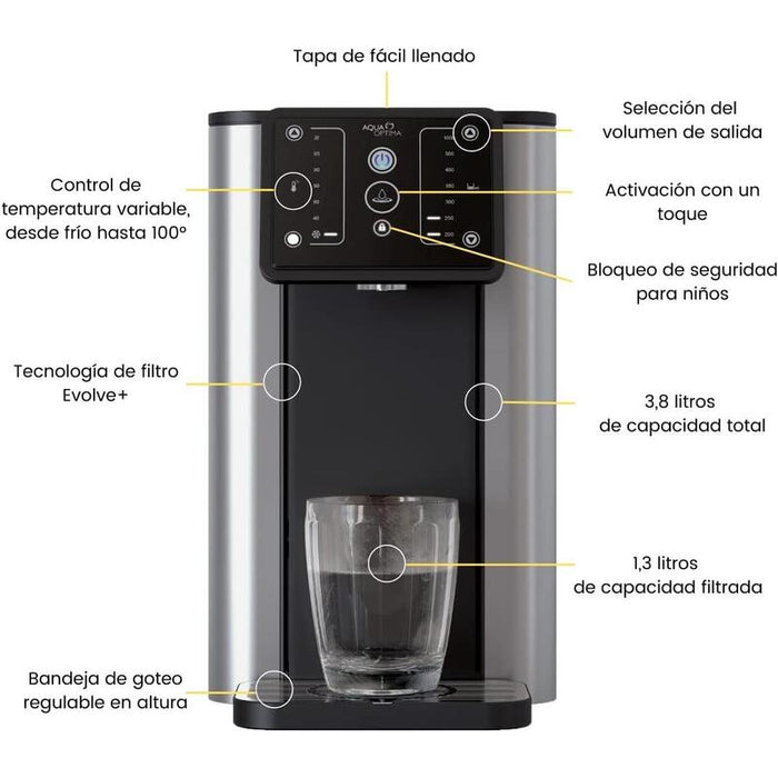 Dispensador De Agua Aqua Optima Aurora, Agua Fría Y Caliente