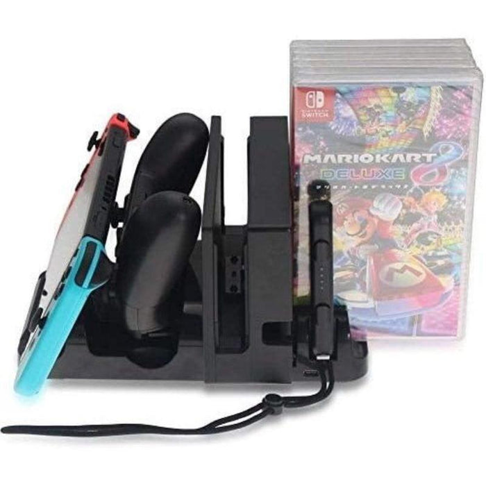 Dobe Tns-895 Soporte Carga Mandos Nintendo Switch Negro  Base De Carga
