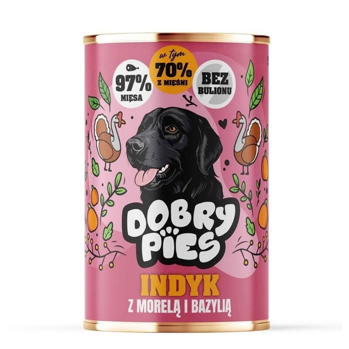 Dobry Pies Turkey With Apricot And Basil - Comida Húmeda Para Perros - 400g