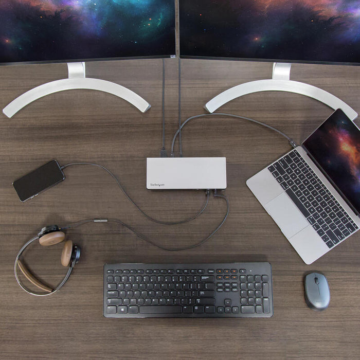 Dock Thunderbolt 3 Para Pantalla Doble 4k 60hz Y 6x Puertos Usb 3.0