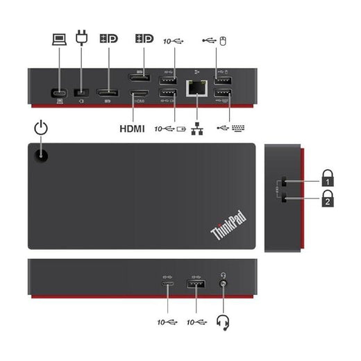 Docking Reacondicionado Lenovo Thinkpad Dock Usb-C Gen2  Hdmi Dp