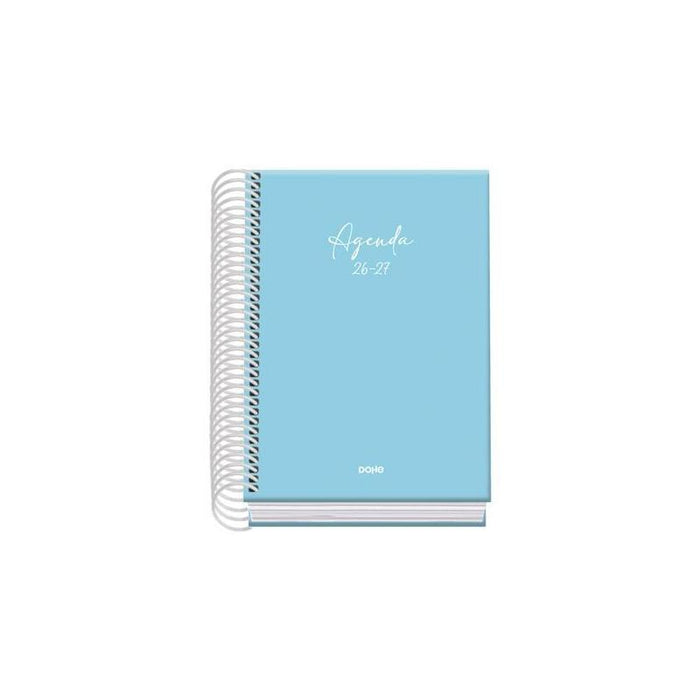 Dohe Agenda Escolar Basic Serenity A6 Espiral Dp Cartón Forrado Azul 2026-2027