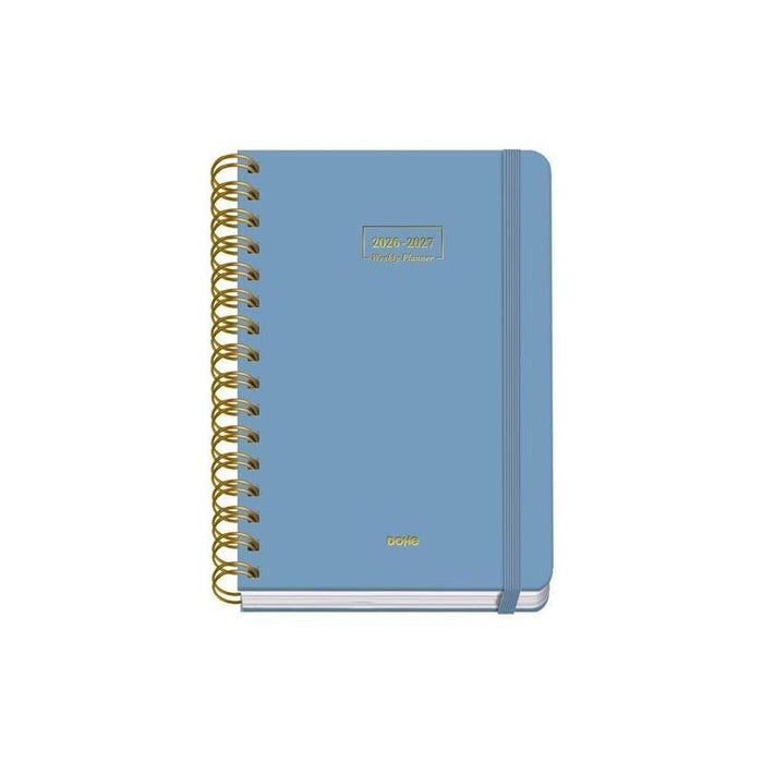 Dohe Agenda Escolar Premium A5 Espiral Doble Dp Cartón Forrado Azul 2026-2027