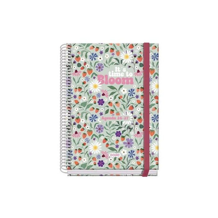 Dohe Agenda Escolar Prime A5 Espiral Dp Cartón Forrado Mod. Bloom 2026-2027