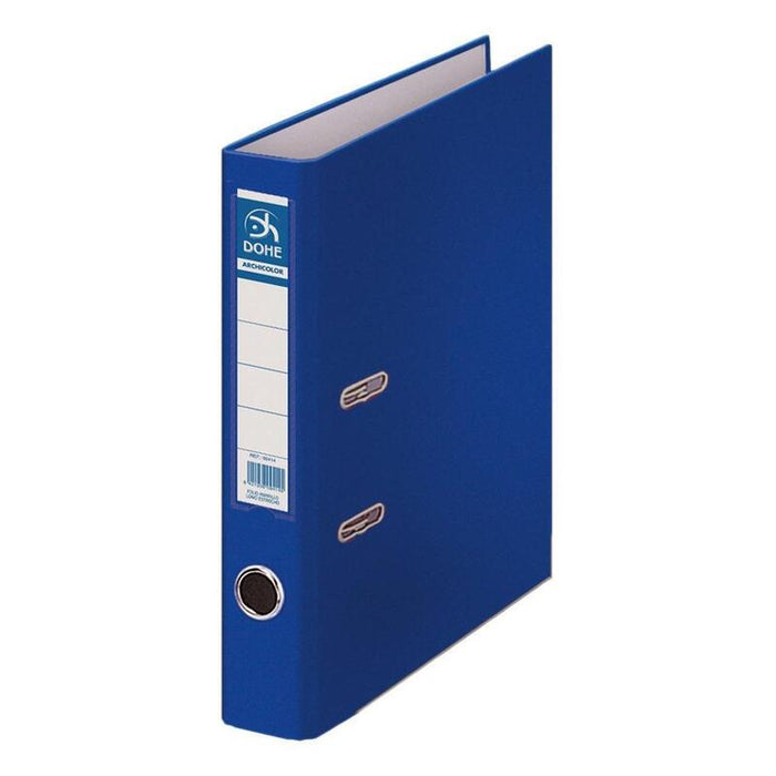Dohe Archivador Palanca A-4 Lomo Estrecho Rado Azul