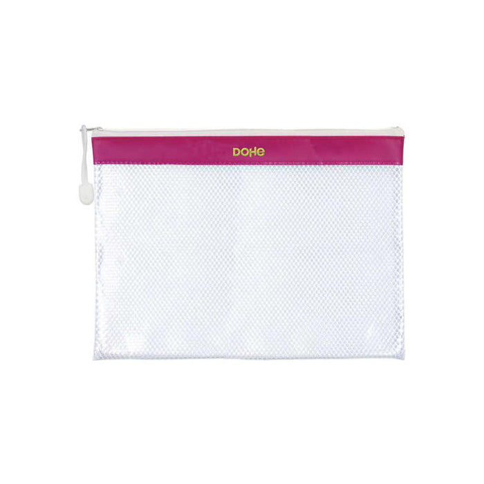 Dohe Bolsa Cremallera Pvc - 32x24mm - Ideal Para Documentos A4 - Resistente Y Duradera