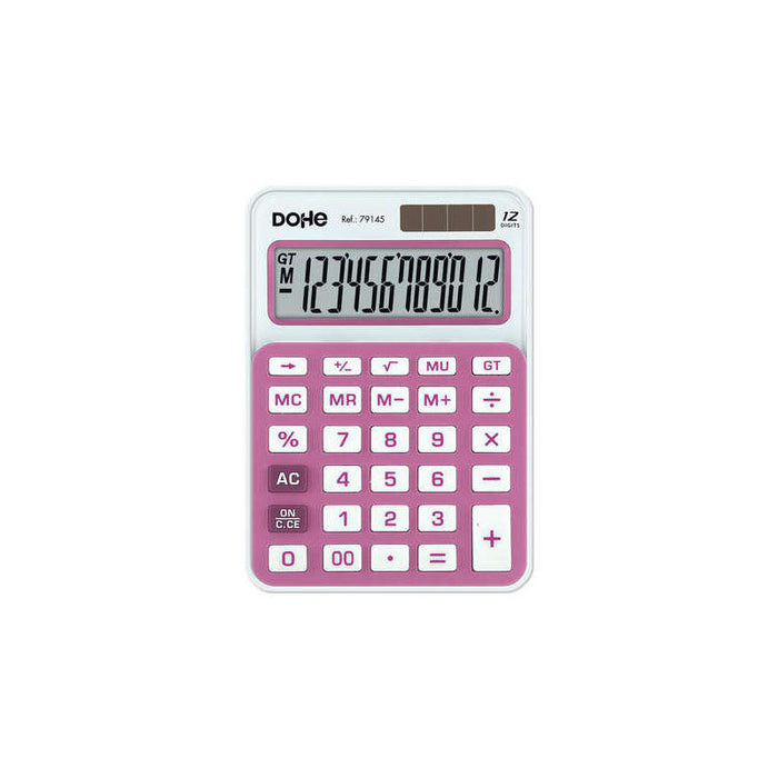 Dohe Calculadora Electronica De 12 Digitos - Funciones De Raiz Cuadrada Y Mark Up - 4 Teclas De Memoria - Alimentacion
