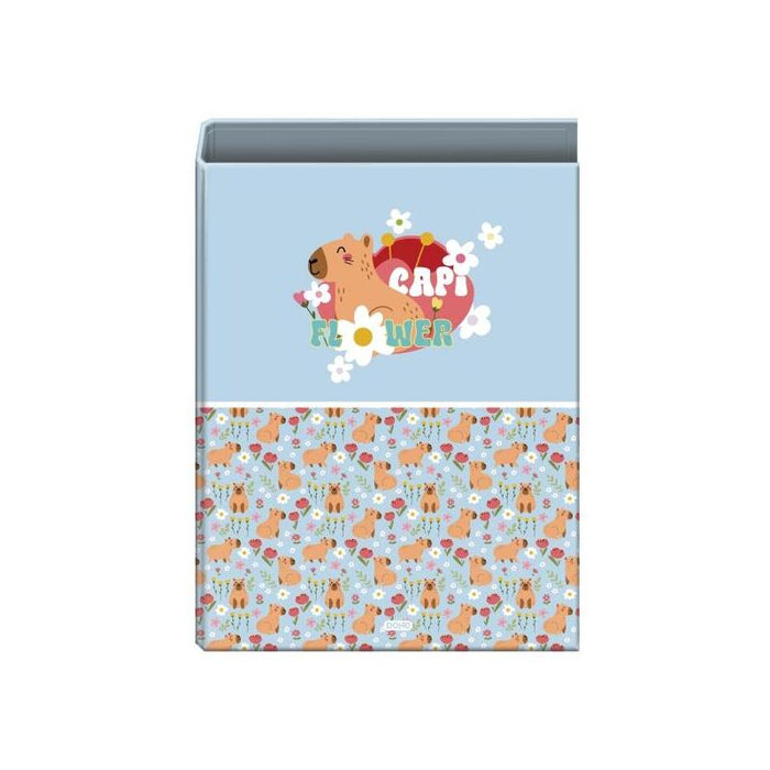 Dohe Capi Flower Carpeta Con 4 Anillas De 40mm - Formato Folio - Guardas Impresas - Cubierta De Carton Plastificado -