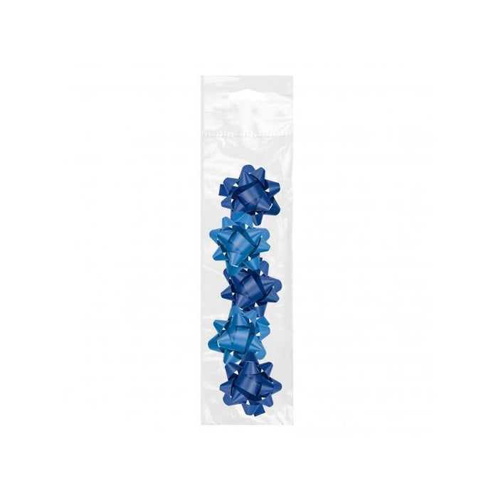 Dohe Chic Pack De 5 Lazos Para Regalo - Forma De Estrella - Tamaño 5.6cm - Azul