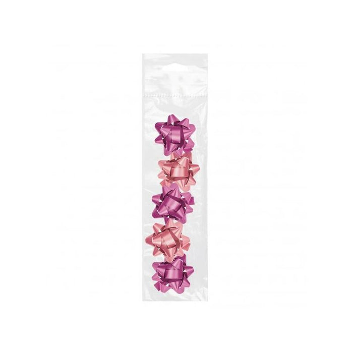 Dohe Chic Pack De 5 Lazos Para Regalo - Forma De Estrella - Tamaño 5.6cm - Rosa