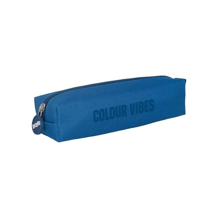 Dohe Colour Vibes Portatodo Cuadrado - Cierre Con Cremallera Y Tirador De Goma - Azul