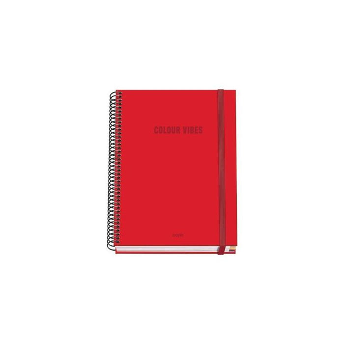 Dohe Colour Vives Cuaderno Espiral A5 100 Hojas Cuadricula 5mm - Tapa Dura Impresa A Todo Color Y Plastificada En