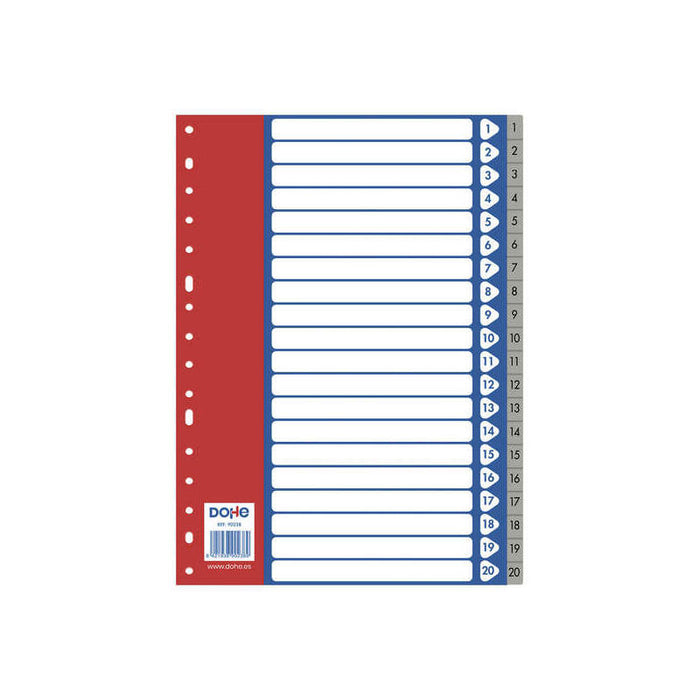 Dohe Separadores Para Archivadores Y Carpetas De Anillas - 120 Micras - Multitaladro De 16 Perforaciones - Bolsa