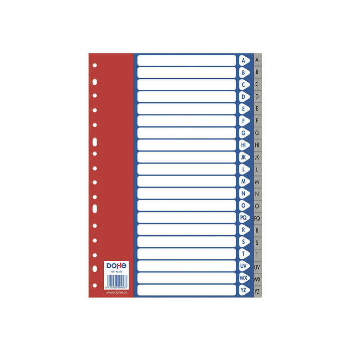 Dohe Separadores Para Archivadores Y Carpetas De Anillas A-Z 120 Micras Tamaño Folio - 20 Posiciones - Multitaladro De