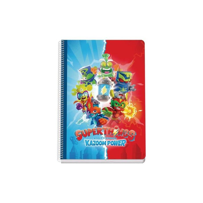 Dohe Superthings Cuaderno De Espiral Metalica - Formato A4 - 100 Hojas Offset De 90g - 5x5mm - Microperforadas - Banda