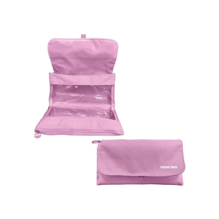Dohe Vibes Portatodo Doble - Solapa Con Bolsillo Interior - Cremallera - Ventanas Transparentes - Poliester - 22x11x6cm