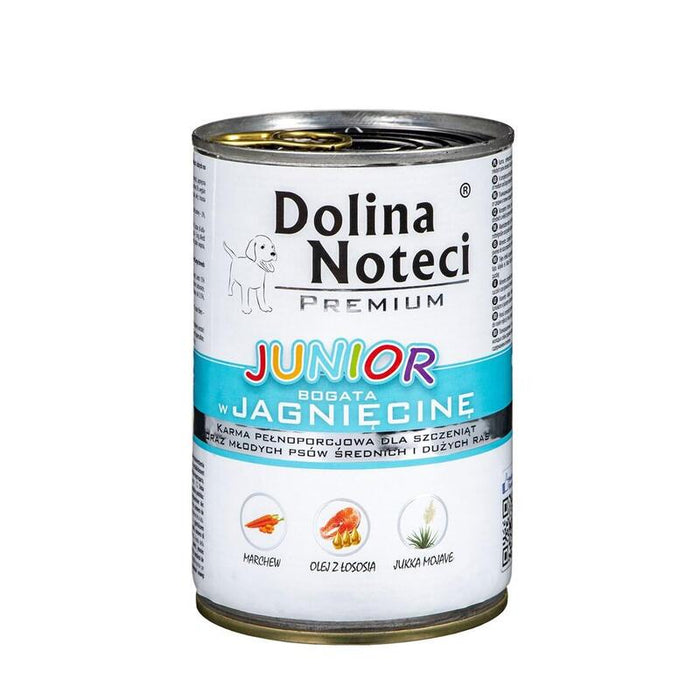 Dolina Noteci Premium Junior Rico En Cordero - Comida Húmeda Para Cachorros De Razas Medianas Y Grandes - 400g